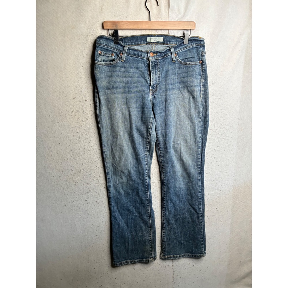 Levis 529 Curvy Bootcut Jeans Medium Wash Blue Denim Pants Womens 14 Regular